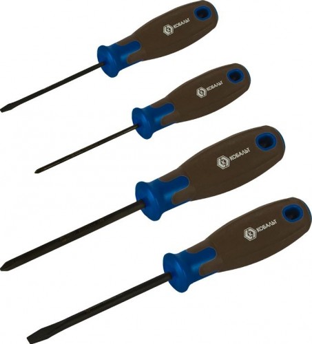 Набор отверток Кобальт 912-175 polywood, cr-v, древесно-полимерная рукоятки (4 шт - изображение 3