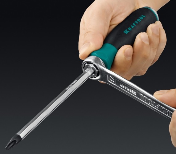 Набор отверток KRAFTOOL 25035 IMPACT ударных, сквозной стержень Cr-Mo, 13 шт - изображение 3