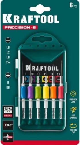 Набор отверток KRAFTOOL Precision-6 часовых для точных работ, 6 пред. 25679 - изображение 2