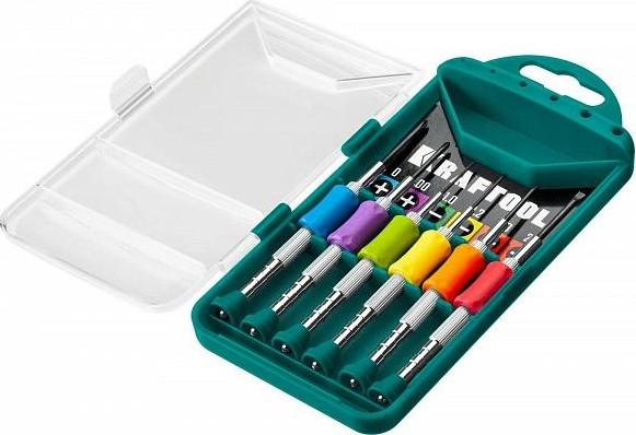 Набор отверток KRAFTOOL Precision-6 часовых для точных работ, 6 пред. 25679