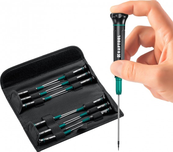 Набор отверток KRAFTOOL Precision 12 для точных работ 12 пред. 25689