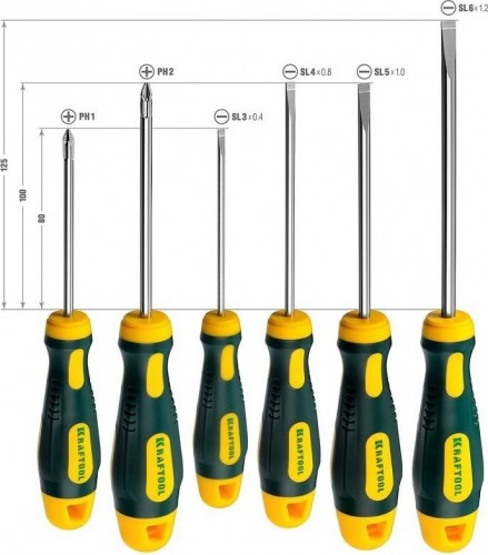 Набор отверток KRAFTOOL "X-DRIVE" 6 шт 250081-H6_z01 - изображение 2