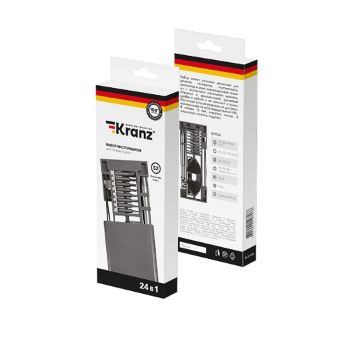 Набор отверток Kranz KR-12-4754 для точных работ RA-04, 24 пр. - изображение 4