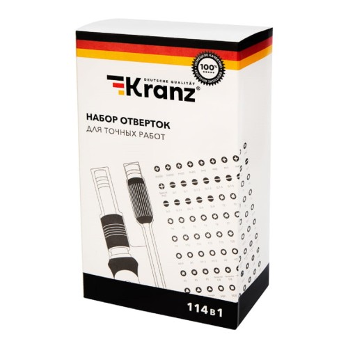 Набор отверток Kranz KR-12-4772 для точных работ 114 пр. - изображение 5