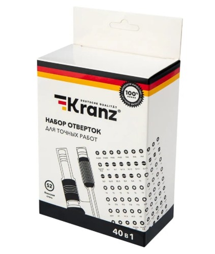 Набор отверток Kranz KR-12-4773 для точных работ 40 пр. - изображение 4