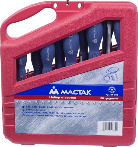 Набор отверток МАСТАК 04-20C 20 предметов - изображение 5