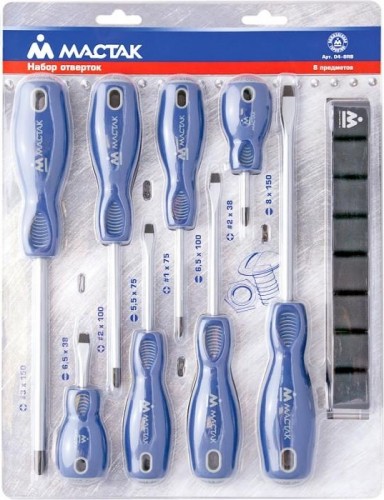 Набор отверток МАСТАК 04-8RB 8 предметов