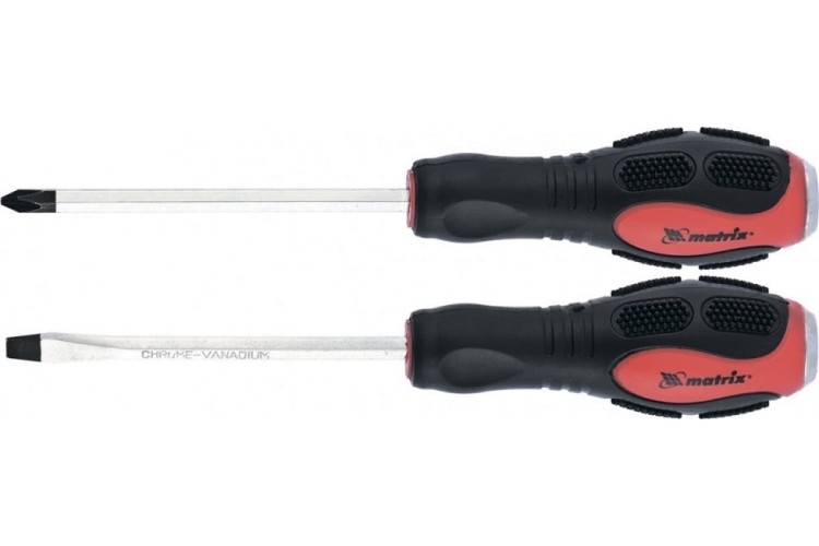 Набор отверток MATRIX PH2x100, SL6x100 CrV ударных 2шт. 19121 - изображение 2