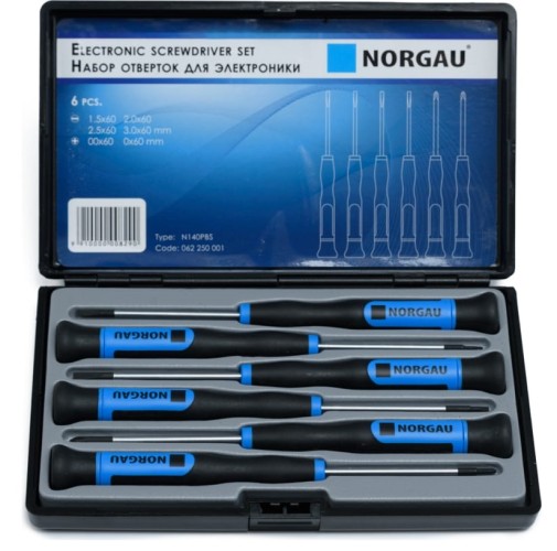 Набор отверток Norgau N140PBS precision 6шт. 062250001 - изображение 3