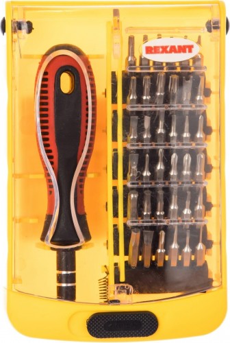 Набор отверток REXANT 12-4702 для точечных работ 37 предметов