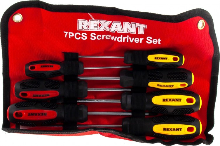 Набор отверток REXANT 12-4703 7 предметов (крестовые и шлицевые) - изображение 2