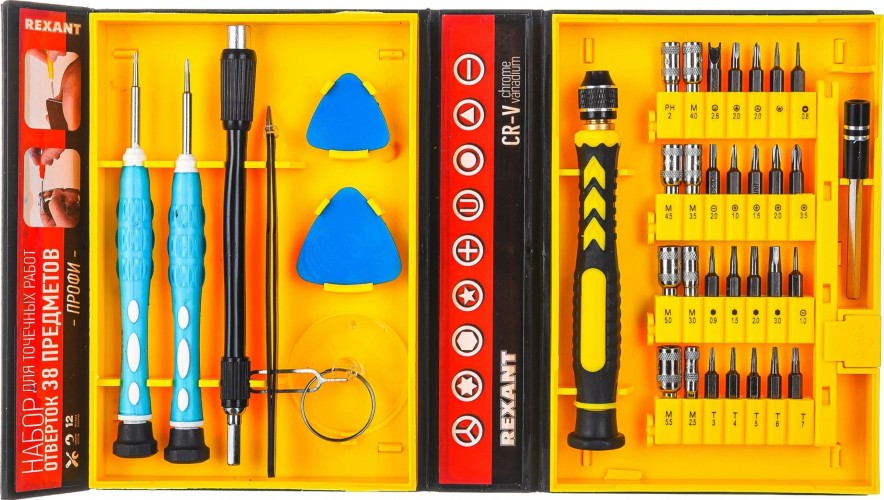 Набор отверток REXANT Профи для точечных работ 38 предметов 12-4761 - изображение 3