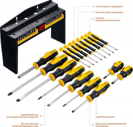 Набор отверток с насадками, 37 предметов STAYER Hercules-PRO-37 25312-H37 - изображение 3