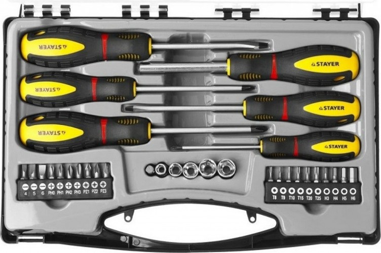 Набор отверток с насадками STAYER Professional 32 предмета в кейсе 25134-H18_z01