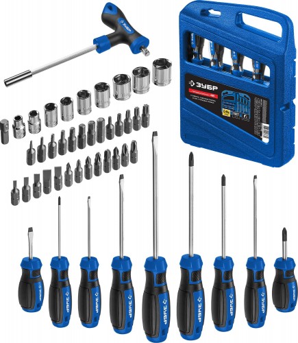 Набор отверток с насадками ЗУБР ПРОФЕССИОНАЛ 46 предметов 25283-H46_z01