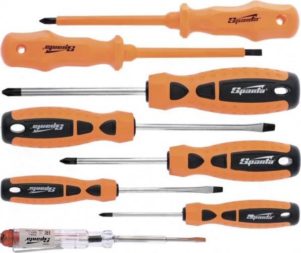 Набор отверток Sparta ph, sl-5шт.,  д/эл.-2шт., проб.эл.на 220в-1шт., 8 п 135435