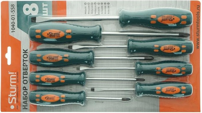 Набор отверток Sturm 1040-01-SS8 8 шт, crv - изображение 5
