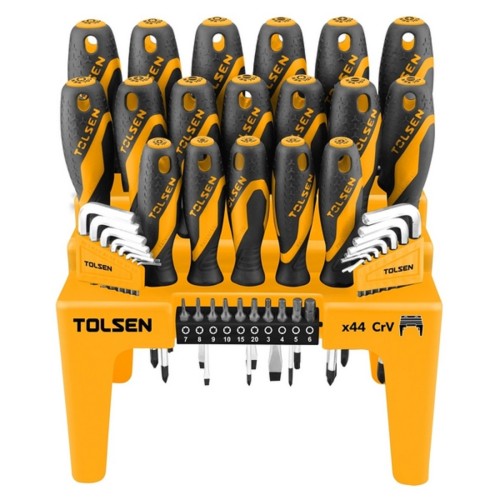 Набор отверток TOLSEN TT20184 "GRIPro", на подставке, 44 пр.