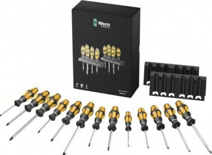 Набор отверток WERA 05133285001 big pack 900 силовых с двумя подставками, 13 пр. WE-133285