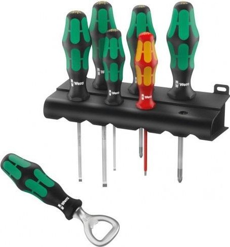 Набор отверток WERA Kraftform Plus 350/335/160i/7 набор отверток с подставкой + бутылочная открывалк WE-203775