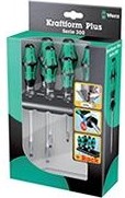 Набор отверток WERA Kraftform Plus Серия 300   334/355 SK/6 SATZ 6-TLG. / SET 6 PCS.   WE-007681 WE-007681