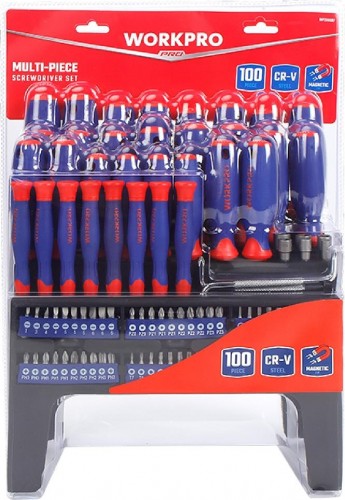 Набор отверток WORKPRO WP200507 с битами 100шт с подставкой - изображение 3