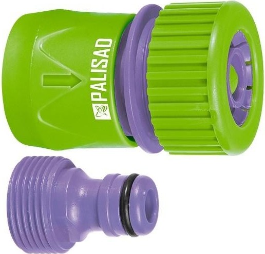 Набор PALISAD коннектор стандартный с аквастопом 3/4" + адаптер 3/4" 65755 65755