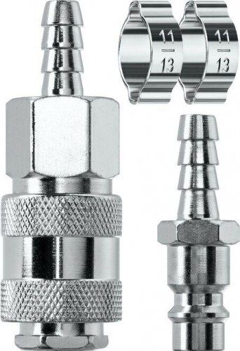 Набор перходников KRAFTOOL 8мм (штуцер "елочка"- рапид муфта) + (рапид штуцер-шту 06599-08-H