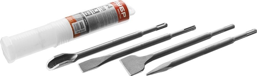 Набор пик и зубил  ЗУБР SDS-plus 250 мм 4шт. 29230-H4 29230-H4