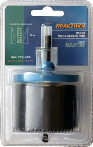 Набор пильных венцов ПРАКТИКА 7 предметов, 25-63х51 мм  774-405 МАСТЕР 774-405