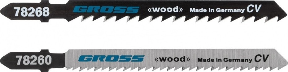 Набор пилок GROSS 78254 для электролобзика по дереву, 2 шт.