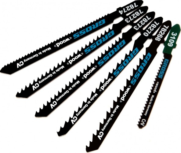 Набор пилок GROSS 78291 для электролобзика по дереву DIY, 6 шт.