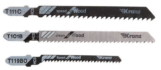 Набор пилок Kranz KR-92-0321 № 1 T101B/T111C/T119BO (3 шт./уп.)