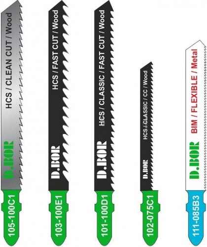 Набор пилок универсальные D.BOR (дерево и металл) (105-100c1, 103-100e1, 101-100d1, 102-075c1, 111-0 D-193-SET-01-05 - изображение 2