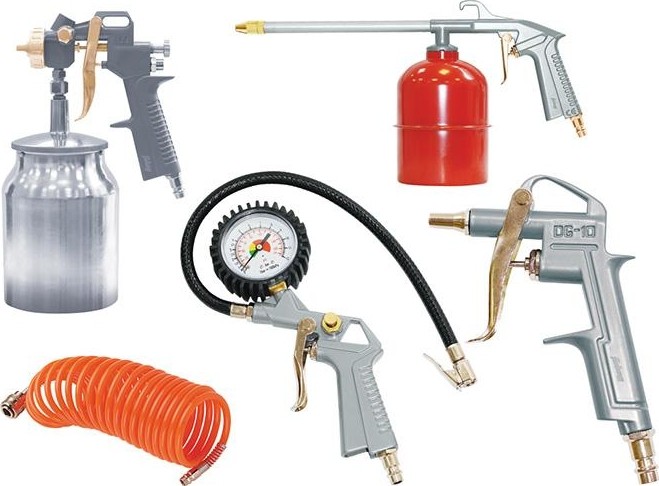 Набор пневмоинструмента FUBAG из 5 предметов (с нижн.бачком) 120102 120102