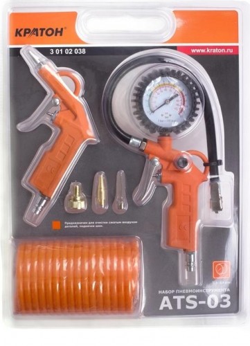 Набор пневмоинструмента КРАТОН ATS-03 6 пр 3 01 02 038