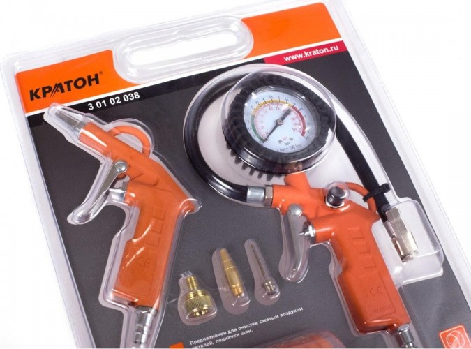 Набор пневмоинструмента КРАТОН ATS-03 6 пр 3 01 02 038 - изображение 2
