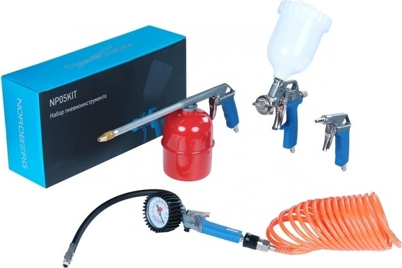Набор пневмоинструмента NORDBERG NP05KIT 5 предм ЦБ-00018196