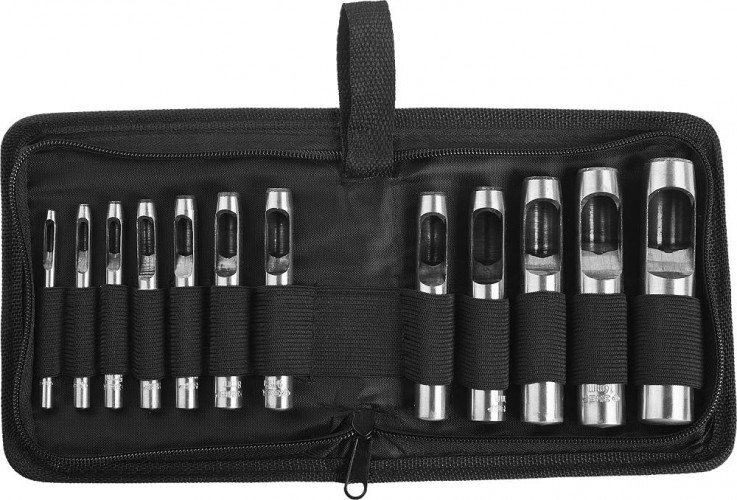 Набор пробойников для кожи ЗУБР МАСТЕР 3 -19 мм, 12 шт 22949-H12