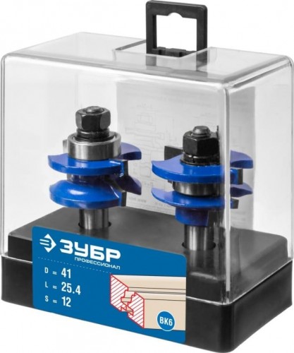 Набор рамочных фрез №1 ЗУБР ПРОФЕССИОНАЛ 41,3x23мм, хвостовик 12 мм, 28771-41.3-H2 - изображение 2