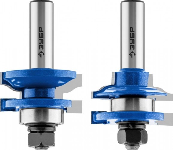 Набор рамочных фрез №1 ЗУБР ПРОФЕССИОНАЛ 41,3x23мм, хвостовик 12 мм, 28771-41.3-H2