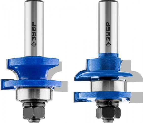 Набор рамочных фрез №3 ЗУБР ПРОФЕССИОНАЛ 41,3x23мм, хвостовик 12 мм,  28773-41.3-H2
