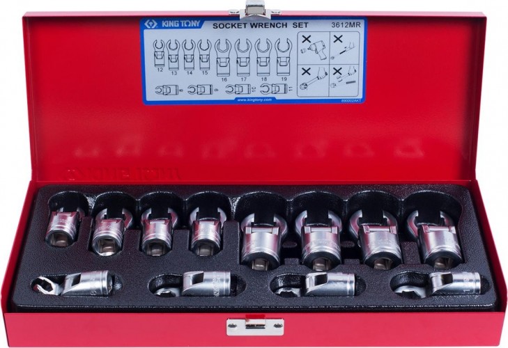 Набор разрезных ключей KING TONY 3612MR 8-19 мм, 12 предметов - изображение 4