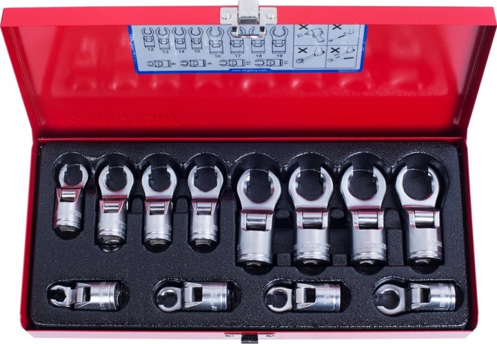 Набор разрезных ключей KING TONY 3612MR 8-19 мм, 12 предметов - изображение 3