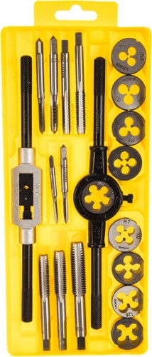 Набор резьбонарезных инструментов STAYER MaxCut 20 предметов, метчиков и плашек, легированная сталь 28012-H20 - изображение 3