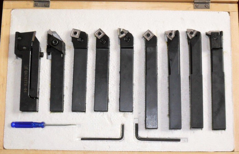 Набор резцов JET 59500021 9 шт, 25х25 мм, с мех.креплением пластин