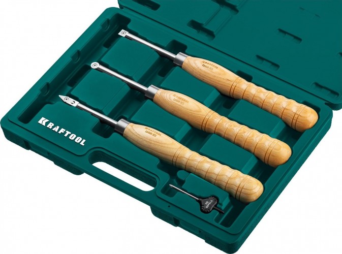 Набор резцов KRAFTOOL Precision-3 твердосплав, 3шт. 18369 - изображение 3