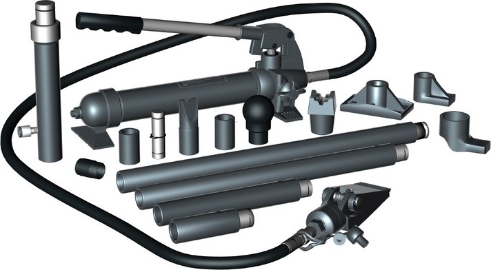 Набор рихтовочного оборудования СОРОКИН 6.110 17 предметов 10 т