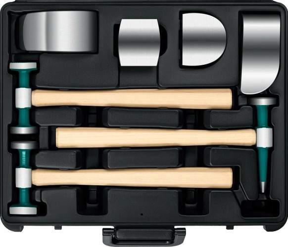 Набор рихтовочный KRAFTOOL "INDUSTRIE" 7 предметов: 3 молотка, 4 правки 20370-H7