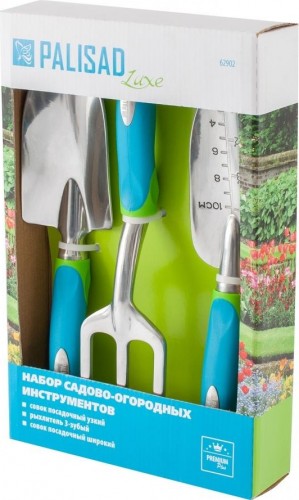 Набор садового инструмента. PALISAD алюминиевый цельнолитой, 3 предмета, Luxe 62902 - изображение 3